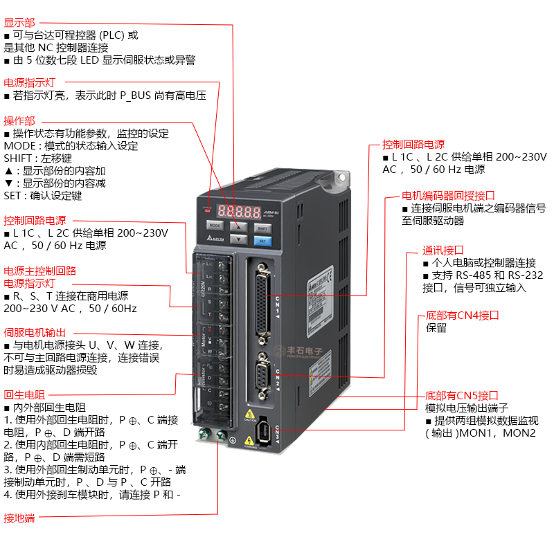 1KW臺達伺服驅動器ASD-B2-1021-B